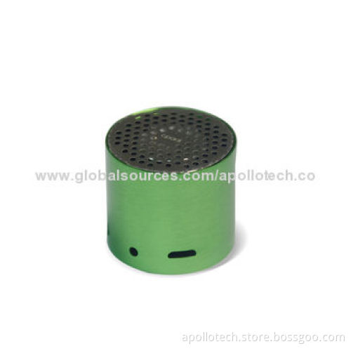 Mini Aluminum Bluetooth Speaker, 300mAh Capacity, 5V DC/500mA Input